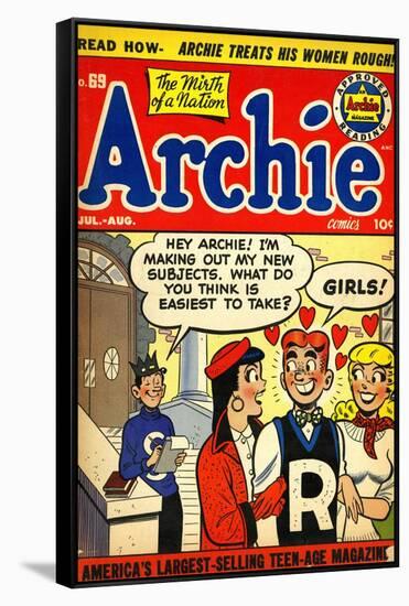 Archie Comics Retro: Archie Comic Book Cover No.69 (Aged)-null-Framed Stretched Canvas