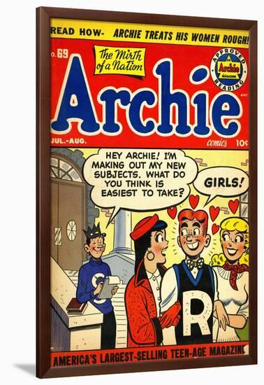 Archie Comics Retro: Archie Comic Book Cover No.69 (Aged)-null-Framed Art Print