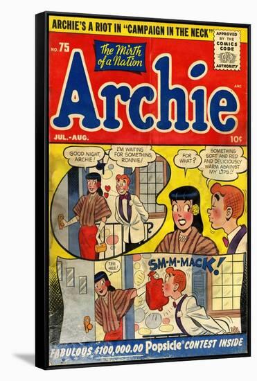 Archie Comics Retro: Archie Comic Book Cover No.75 (Aged)-null-Framed Stretched Canvas