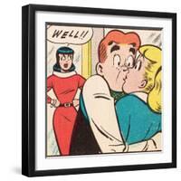 Archie Comics Retro: Archie Comic Panel; Archie, Betty and Veronica (Aged)-null-Framed Art Print