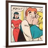 Archie Comics Retro: Archie Comic Panel; Archie, Betty and Veronica (Aged)-null-Framed Art Print