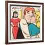 Archie Comics Retro: Archie Comic Panel; Archie, Betty and Veronica (Aged)-null-Framed Art Print