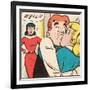 Archie Comics Retro: Archie Comic Panel; Archie, Betty and Veronica (Aged)-null-Framed Art Print