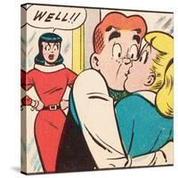 Archie Comics Retro: Archie Comic Panel; Archie, Betty and Veronica (Aged)-null-Stretched Canvas