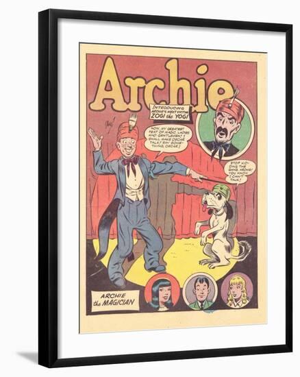 Archie Comics Retro: Archie Comic Panel Archie the Magician  (Aged)-Harry Sahle-Framed Art Print