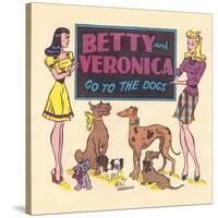 Archie Comics Retro: Archie Comic Panel Betty and Veronica Go to The Dogs (Aged)-Bill Woggon-Stretched Canvas