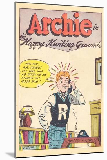 Archie Comics Retro: Archie Comic Panel Happy Hunting Grounds (Aged)-Bill Vigoda-Mounted Art Print