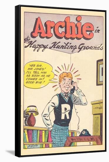 Archie Comics Retro: Archie Comic Panel Happy Hunting Grounds (Aged)-Bill Vigoda-Framed Stretched Canvas