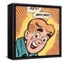 Archie Comics Retro: Archie Comic Panel; Hey! Why Not? (Aged)-null-Framed Stretched Canvas