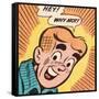 Archie Comics Retro: Archie Comic Panel; Hey! Why Not? (Aged)-null-Framed Stretched Canvas