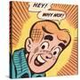 Archie Comics Retro: Archie Comic Panel; Hey! Why Not? (Aged)-null-Stretched Canvas