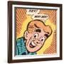 Archie Comics Retro: Archie Comic Panel; Hey! Why Not? (Aged)-null-Framed Art Print