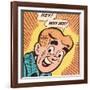 Archie Comics Retro: Archie Comic Panel; Hey! Why Not? (Aged)-null-Framed Art Print