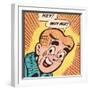 Archie Comics Retro: Archie Comic Panel; Hey! Why Not? (Aged)-null-Framed Art Print