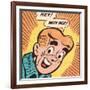 Archie Comics Retro: Archie Comic Panel; Hey! Why Not? (Aged)-null-Framed Art Print