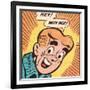 Archie Comics Retro: Archie Comic Panel; Hey! Why Not? (Aged)-null-Framed Art Print