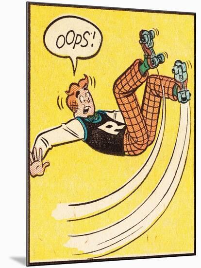Archie Comics Retro: Archie Comic Panel; Rollerskating Oops! (Aged)-null-Mounted Art Print