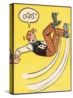 Archie Comics Retro: Archie Comic Panel; Rollerskating Oops! (Aged)-null-Stretched Canvas