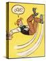 Archie Comics Retro: Archie Comic Panel; Rollerskating Oops! (Aged)-null-Stretched Canvas