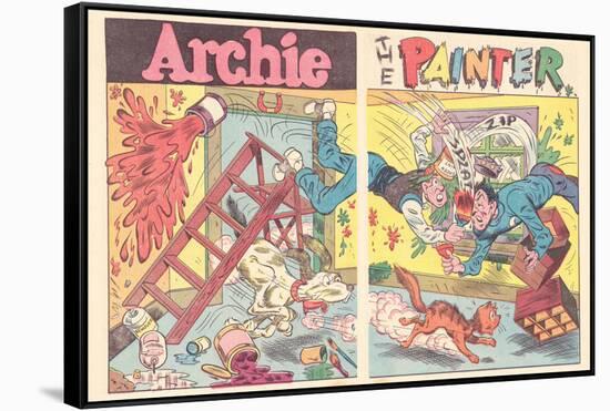 Archie Comics Retro: Archie Comic Spread Archie The Painter (Aged)-null-Framed Stretched Canvas