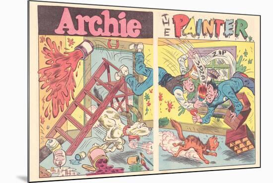Archie Comics Retro: Archie Comic Spread Archie The Painter (Aged)-null-Mounted Poster