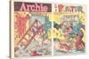 Archie Comics Retro: Archie Comic Spread Archie The Painter (Aged)-null-Stretched Canvas