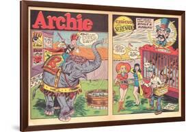 Archie Comics Retro: Archie Comic Spread Circus Serenade  (Aged)-Harry Sahle-Framed Art Print