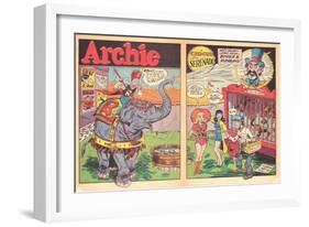 Archie Comics Retro: Archie Comic Spread Circus Serenade  (Aged)-Harry Sahle-Framed Art Print