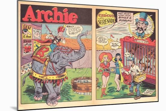 Archie Comics Retro: Archie Comic Spread Circus Serenade  (Aged)-Harry Sahle-Mounted Art Print