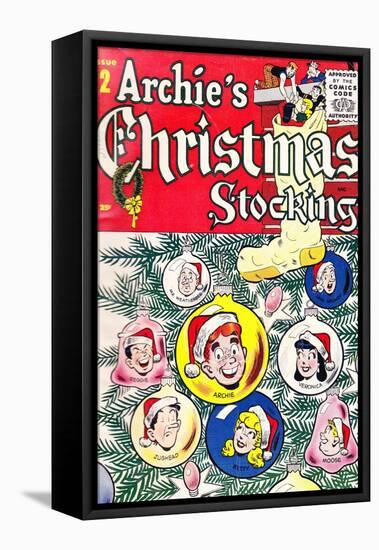 Archie Comics Retro: Archie's Christmas Stocking Cover No.2 (Aged)-null-Framed Stretched Canvas