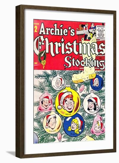 Archie Comics Retro: Archie's Christmas Stocking Cover No.2 (Aged)-null-Framed Art Print