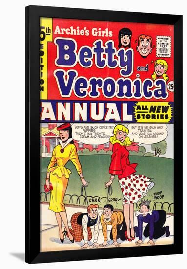 Archie Comics Retro: Archie's Girls Betty and Veronica Annual Comic Book Cover 5th Edition (Aged)-null-Framed Poster