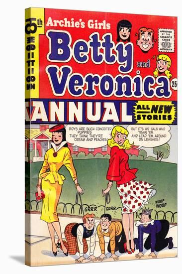 Archie Comics Retro: Archie's Girls Betty and Veronica Annual Comic Book Cover 5th Edition (Aged)-null-Stretched Canvas