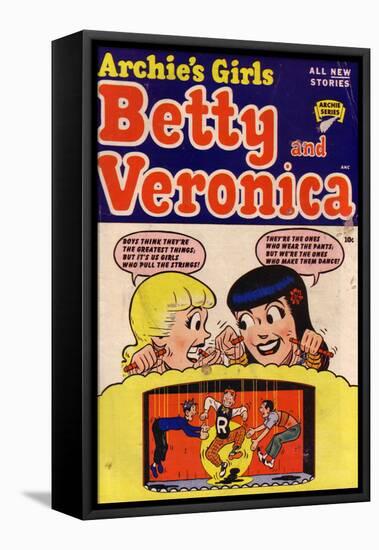 Archie Comics Retro: Archie's Girls Betty and Veronica Comic Book Cover No.1 (Aged)-Bill Vigoda-Framed Stretched Canvas