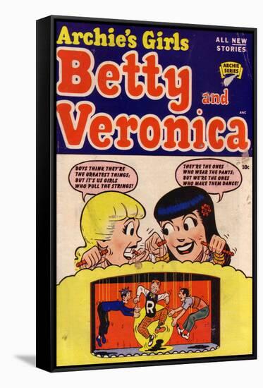 Archie Comics Retro: Archie's Girls Betty and Veronica Comic Book Cover No.1 (Aged)-Bill Vigoda-Framed Stretched Canvas
