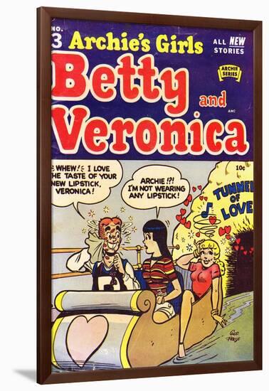 Archie Comics Retro: Archie's Girls Betty and Veronica Comic Book Cover No.3 (Aged)-George Frese-Framed Art Print