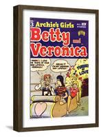 Archie Comics Retro: Archie's Girls Betty and Veronica Comic Book Cover No.3 (Aged)-George Frese-Framed Art Print
