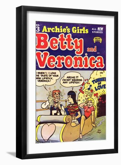 Archie Comics Retro: Archie's Girls Betty and Veronica Comic Book Cover No.3 (Aged)-George Frese-Framed Art Print