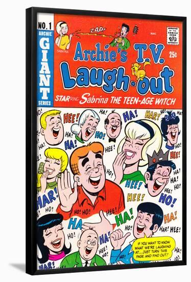 Archie Comics Retro: Archie's T.V. Laugh-out Cover No.1 with Sabrina the Teen-age Witch (Aged)-null-Framed Poster