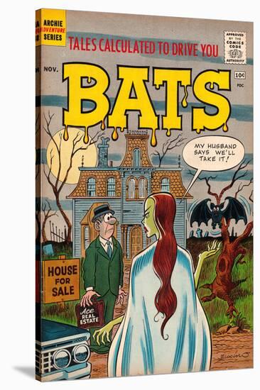 Archie Comics Retro: Bats Comic Book Cover (Aged)-null-Stretched Canvas