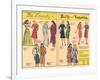 Archie Comics Retro: Be Lovely with Betty and Veronica Dress Patterns  (Aged)-null-Framed Art Print