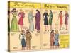 Archie Comics Retro: Be Lovely with Betty and Veronica Dress Patterns  (Aged)-null-Stretched Canvas