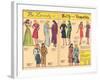 Archie Comics Retro: Be Lovely with Betty and Veronica Dress Patterns  (Aged)-null-Framed Art Print