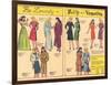 Archie Comics Retro: Be Lovely with Betty and Veronica Dress Patterns  (Aged)-null-Framed Art Print