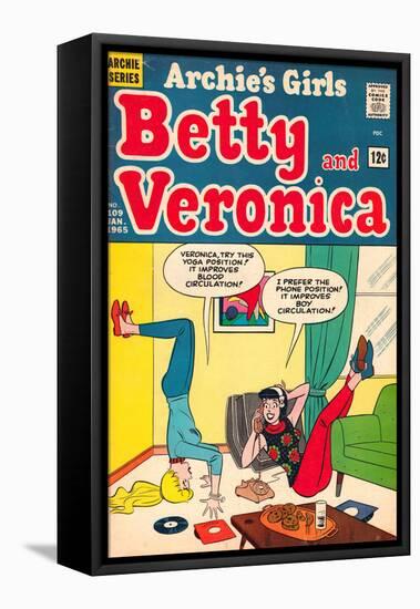 Archie Comics Retro: Betty and Veronica Comic Book Cover No.109 (Aged)-null-Framed Stretched Canvas