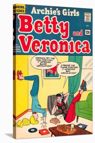 Archie Comics Retro: Betty and Veronica Comic Book Cover No.109 (Aged)-null-Stretched Canvas