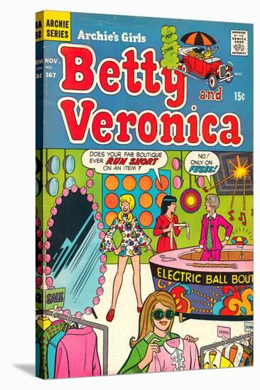 Archie Comics Retro: Betty and Veronica Comic Book Cover No.167 (Aged)-null-Stretched Canvas