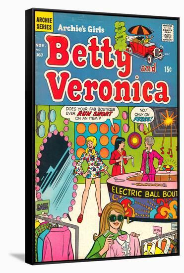 Archie Comics Retro: Betty and Veronica Comic Book Cover No.167 (Aged)-null-Framed Stretched Canvas