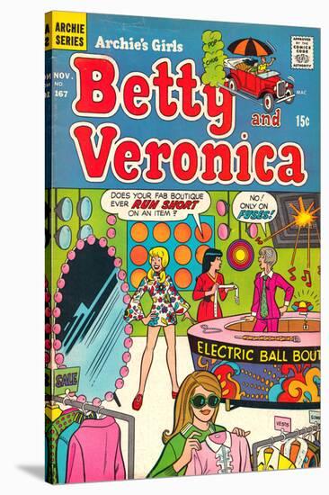 Archie Comics Retro: Betty and Veronica Comic Book Cover No.167 (Aged)-null-Stretched Canvas