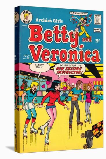 Archie Comics Retro: Betty and Veronica Comic Book Cover No.211 (Aged)-null-Stretched Canvas